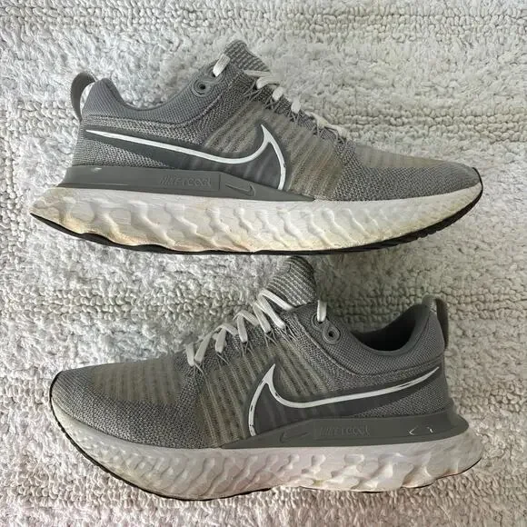 Nike Womens React Infinity Run FK 2 CT2423-001 Gray Running Shoes Sneakers Sz 8 - Picture 4 of 11